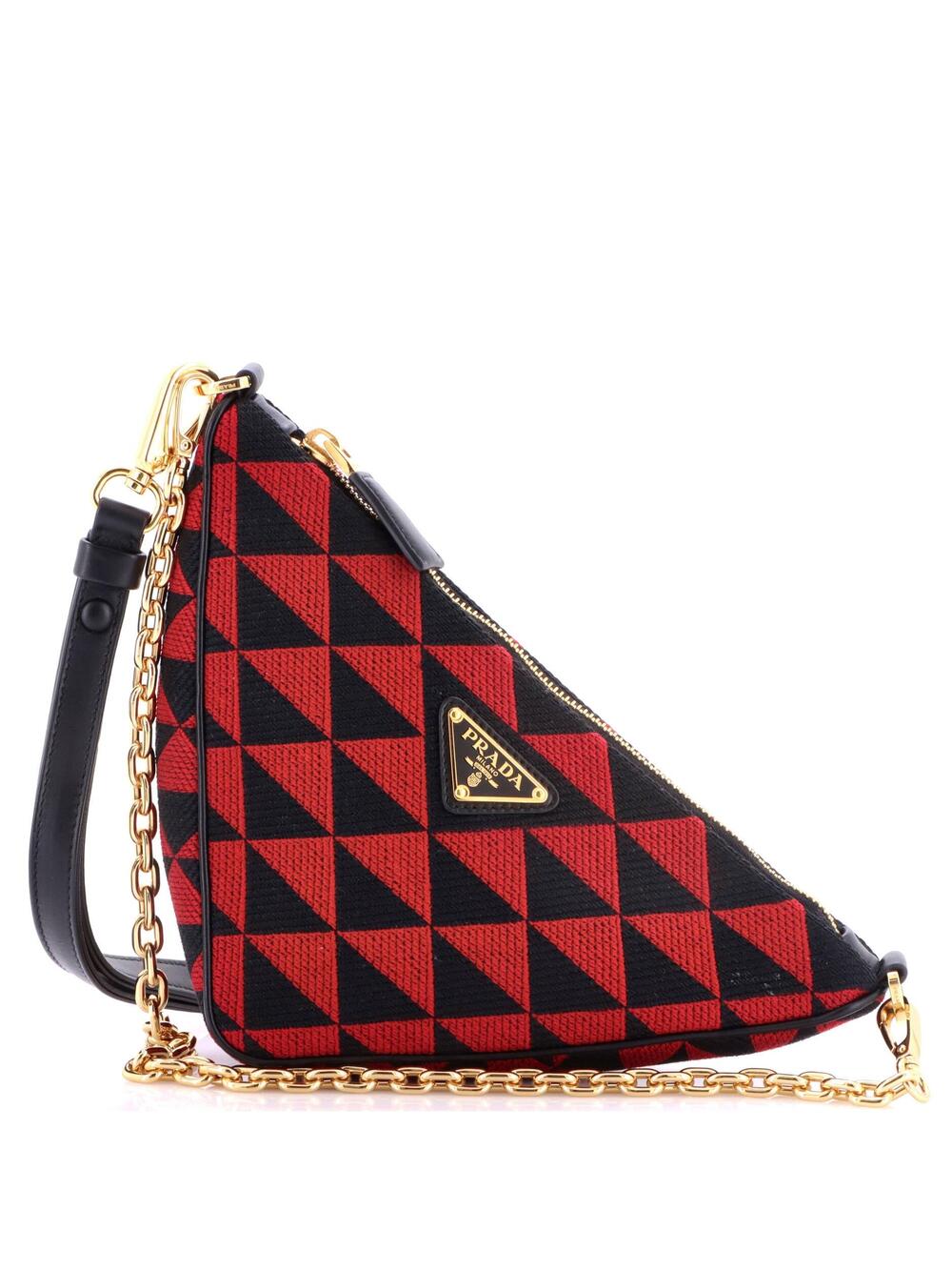 Prada Symbole Triangle Bag Leather And #356471P23B